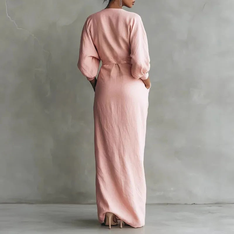 saran wrap dress Draped Wrap Maxi Dress for Women | Nara & Co – Nara & Co