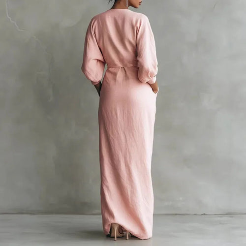 wrap maxi dress Draped Wrap Maxi Dress for Women | Nara & Co – Nara & Co