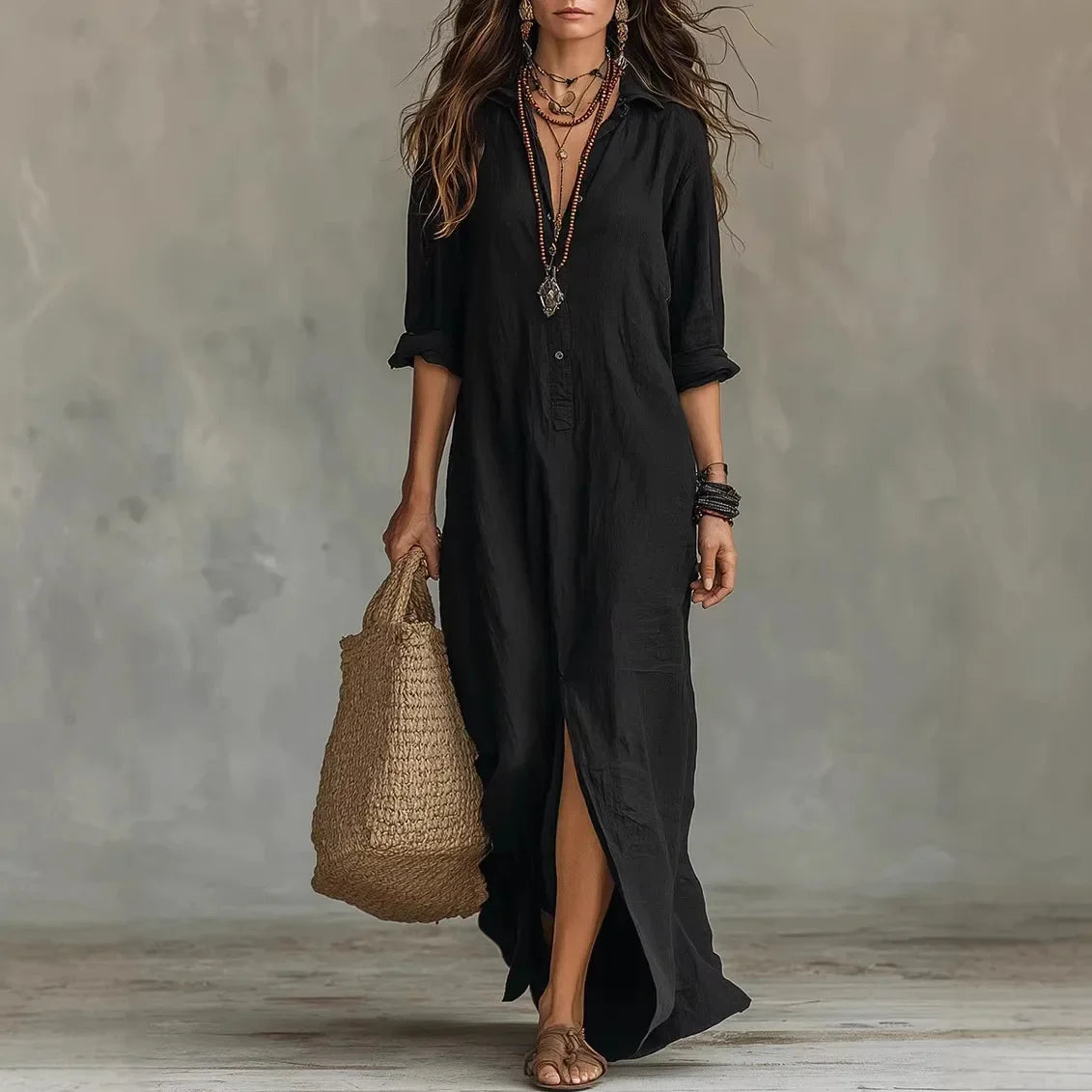Elegant Maxi Shirt Dress for Effortless Everyday Style