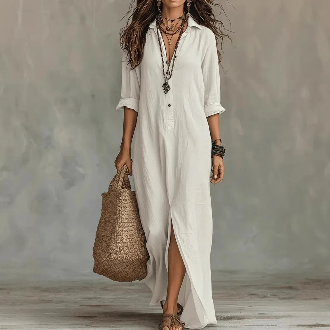 Elegant Maxi Shirt Dress for Effortless Everyday Style